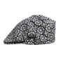 Black White Printed Newsboy Capello Cabbie Hat
