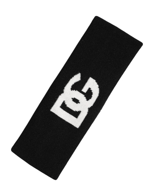 Black White DG Cashmere Knitted Headband Hat