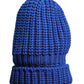 Blue Wool Knitted Winter Beanie Hat