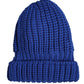 Blue Wool Knitted Winter Beanie Hat
