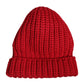 Red Solid Wool Knitted Winter Beanie Hat