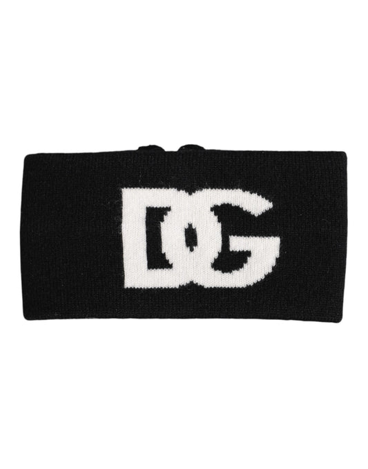 Black White Knitted Headband Hat