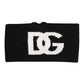 Black White Knitted Headband Hat