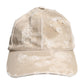 Beige Tattered Cotton 6 Panels Baseball Cap