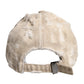 Beige Tattered Cotton 6 Panels Baseball Cap
