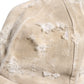 Beige Tattered Cotton 6 Panels Baseball Cap