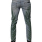Light Blue Leaf Cotton Classic Men Denim Jeans