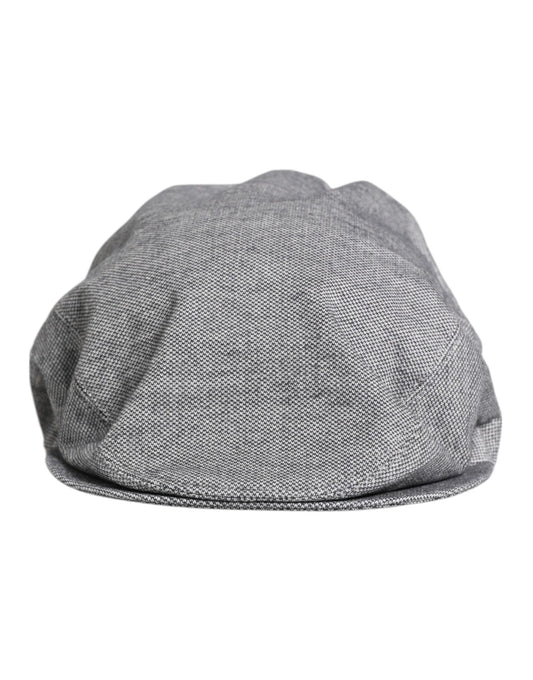Gray Cotton Newsboy Capello Cabbie Hat