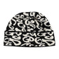 Black White Wool Knitted Winter Beanie Hat