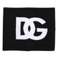 Black White Logo Print Knitted Neck Warmer Scarf