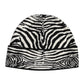 Black White Zebra Knitted Winter Beanie Hat