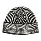 Black White Zebra Knitted Winter Beanie Hat