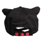 Black Cotton Logo Patch 6 Panels Baseball Cap
