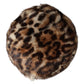 Brown Leopard Faux Fur Women Bucket Hat