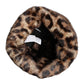 Brown Leopard Faux Fur Women Bucket Hat