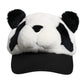 Black White Panda Fur Women Baseball Cap