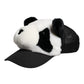 Black White Panda Fur Women Baseball Cap