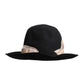 Black Logo Sequin Embroidery Wide Brim Hat