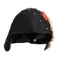 Black Wool Multicolor Embellished Cloche Hat
