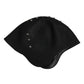 Black Wool Multicolor Embellished Cloche Hat