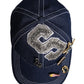 Blue Crystal Embellishment Baseball Cap