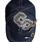 Blue Crystal Embellishment Baseball Cap