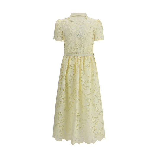 Midi-length lace chemisier Dress
