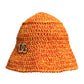 Orange Cotton Crochet DG Logo Bucket  Hat