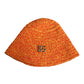 Orange Cotton Crochet DG Logo Bucket  Hat