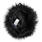 Black Faux Fur Bucket Hat