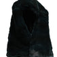 Black Weasel Fur Womens Beanie Hat