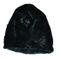 Black Weasel Fur Womens Beanie Hat