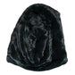 Black Weasel Fur Womens Beanie Hat