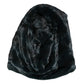 Black Weasel Fur Womens Beanie Hat