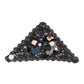 Black Lace Floral Applique Cotton Veil Hat