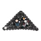 Black Lace Floral Applique Cotton Veil Hat