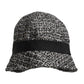 Black Cotton Blend Bucket Hat