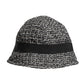 Black Cotton Blend Bucket Hat