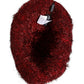Red Viscose Tinsel Wide Brim Bucket Hat