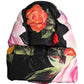 Black Floral Print Whole Head Wrap Hat