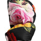 Black Floral Print Whole Head Wrap Hat