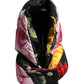 Black Floral Print Whole Head Wrap Hat