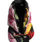 Black Floral Print Whole Head Wrap Hat