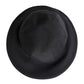 Black Cotton Wide Brim Bucket Hat