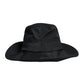 Black Cotton Wide Brim Fedora Hat