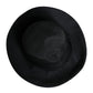 Black Cotton Wide Brim Fedora Hat