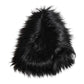 Black Acrylic Fur Womens Bucket Hat