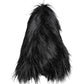 Black Acrylic Fur Womens Bucket Hat