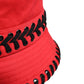 Red Lace Polyester Wide Brim Bucket Hat