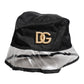 Black Nylon PVC DG Logo Bucket Hat